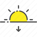 sunset, sun, weather, sunny, forecast