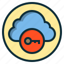 botton, cloud, data, key, lock, protection, security