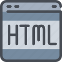 browser, code, html, web