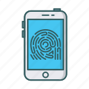 finger, fingerprint, mobile, scan, scanner, security, smartphone