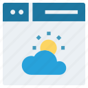 browser, page, sun &amp; cloud, weather, web, webpage, website