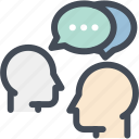 chat, communication, conference, dialogue, discuss, meeting, talk