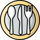 cutlery, fork, knife, spoon