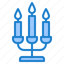 candle, light, romance, menorah, celebration