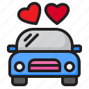 car, vehicle, love, wedding, transport