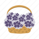 basket, flowers, holiday, wedding