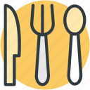 cutlery, fork, kitchen, knife, spoon