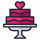 cake, heart, love, party, romance, sweet, wedding