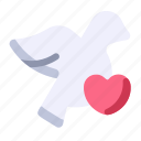 bird, dove, heart, love, wedding