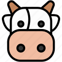 farm, face, animal, milk, cow