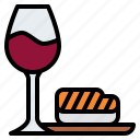 wine, pairing, food, sushi