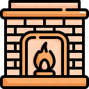 chimney, christmas, winter, snow, fireplace, furniture