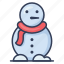 snowman, winter, snow, christmas, scarf, xmas 