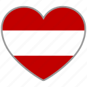 austria, flag heart, country, flag, love