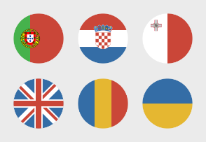 Circular World Flags