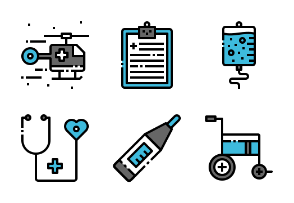 Healthcare and medical filled outline