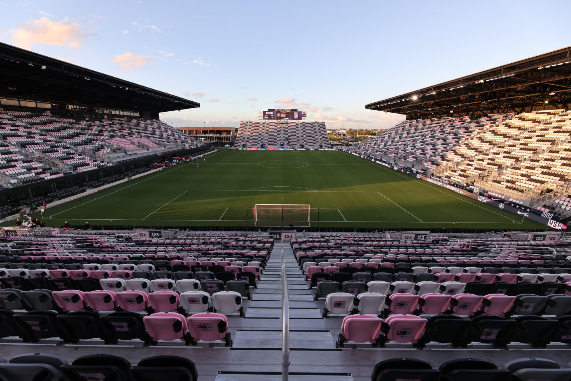 A general view of DRV PNK Stadium before the women's international friendly match between United States and Germany on November 10, 2022 in Fort La...