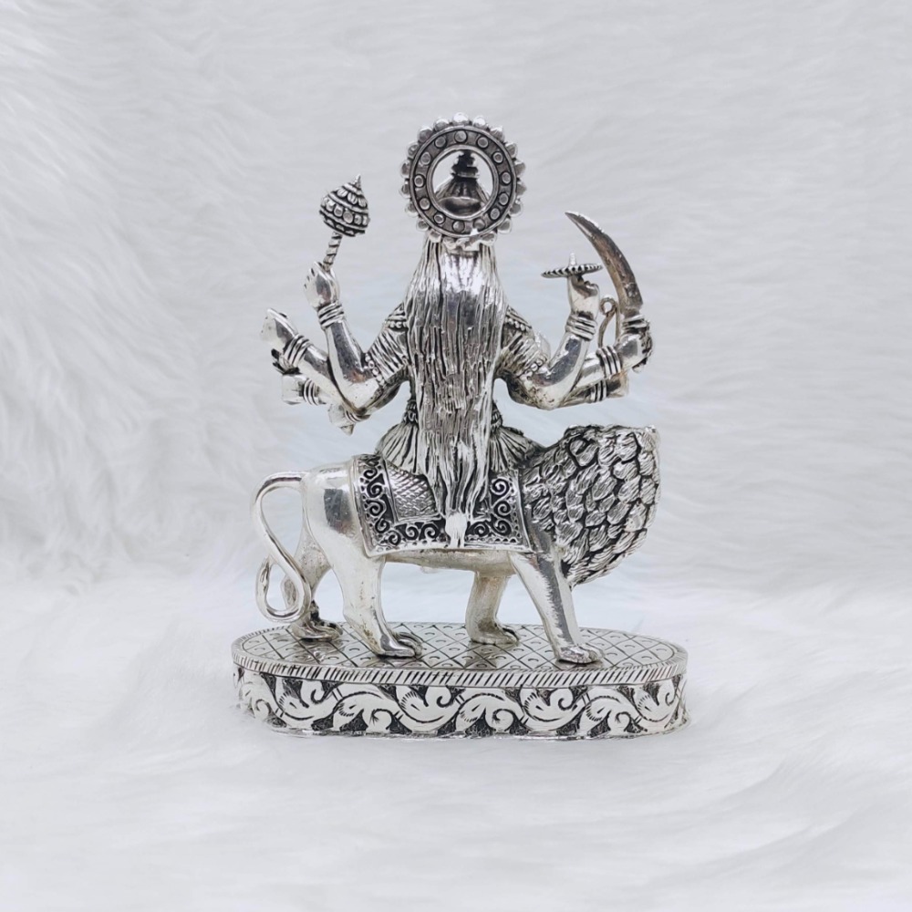 Buy quality Hallmarked silver sherawali mata idol in high antique ...