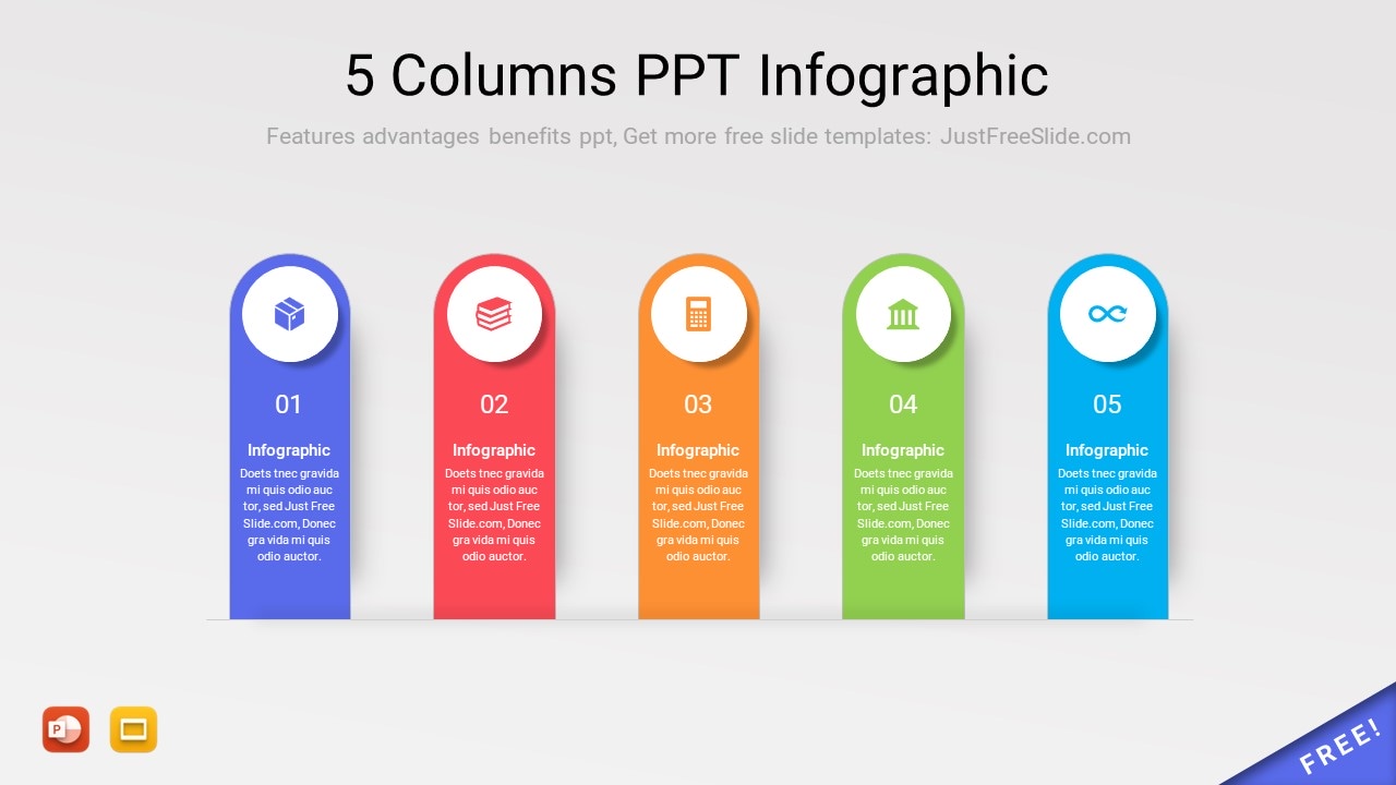 8 List PPT Infographic - Just Free Slide