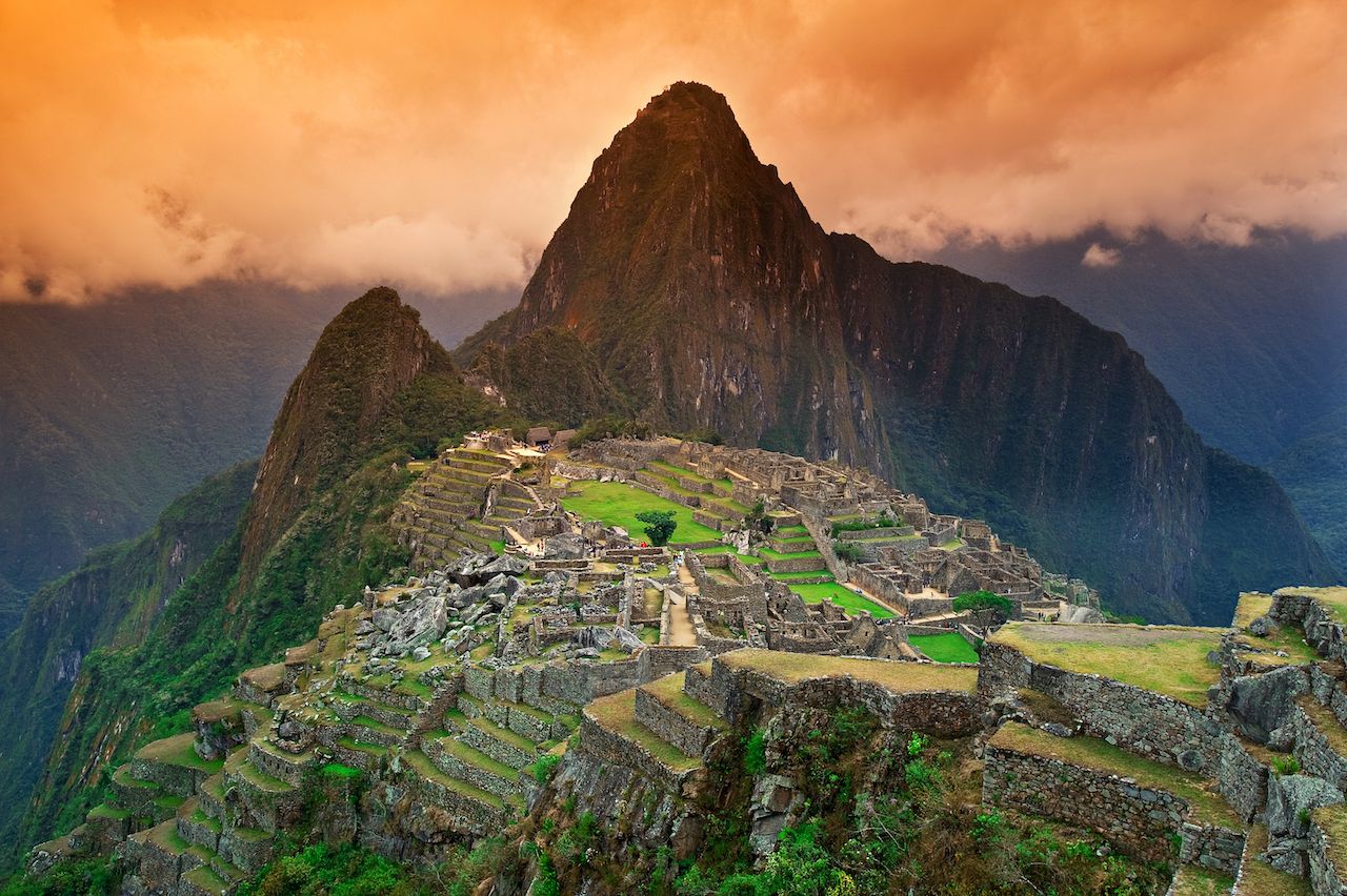 Machu Picchu around sunset 7 wonders of the world 2019