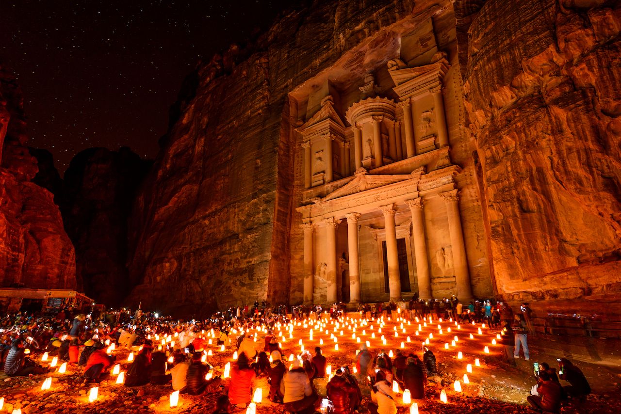 Petra at night 7 wonders of the world 2019