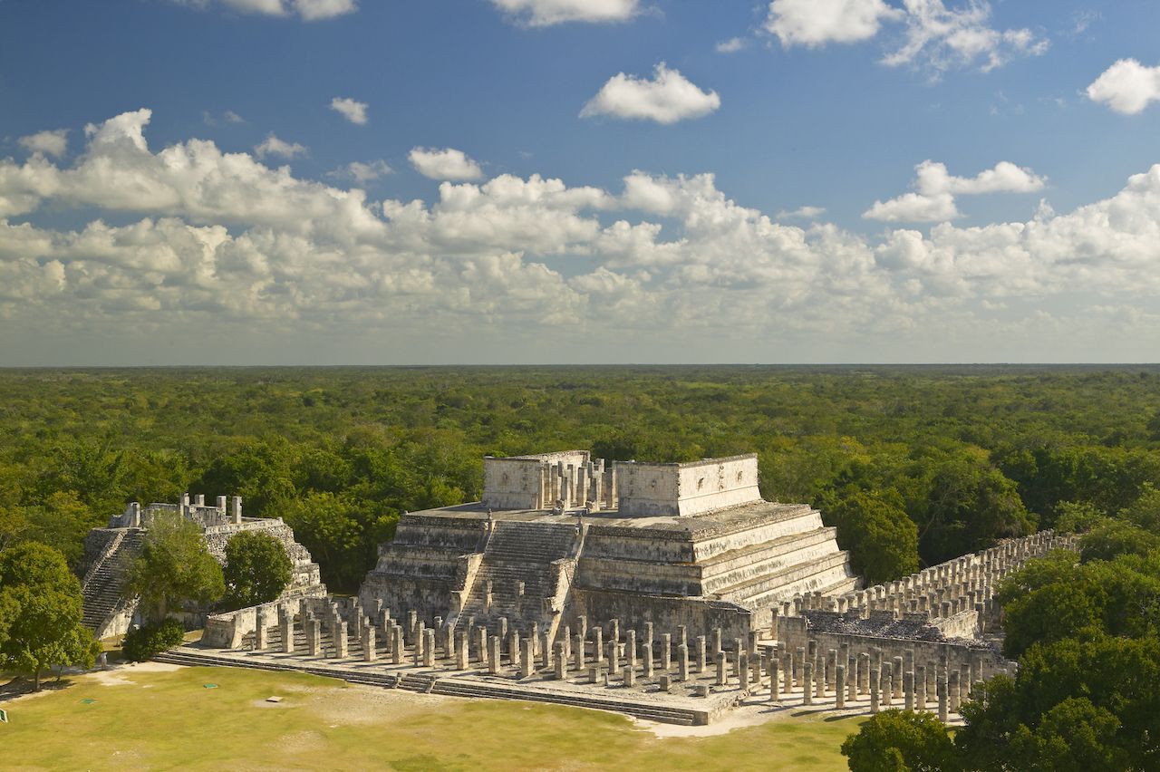 Temple of warriors at Chichen Itza 7 wonders of the world 2019