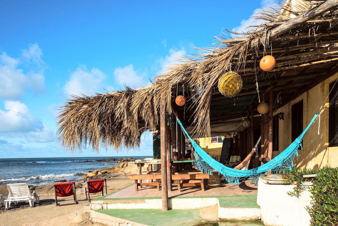 Cabins and hammocks, Cabo Polonio