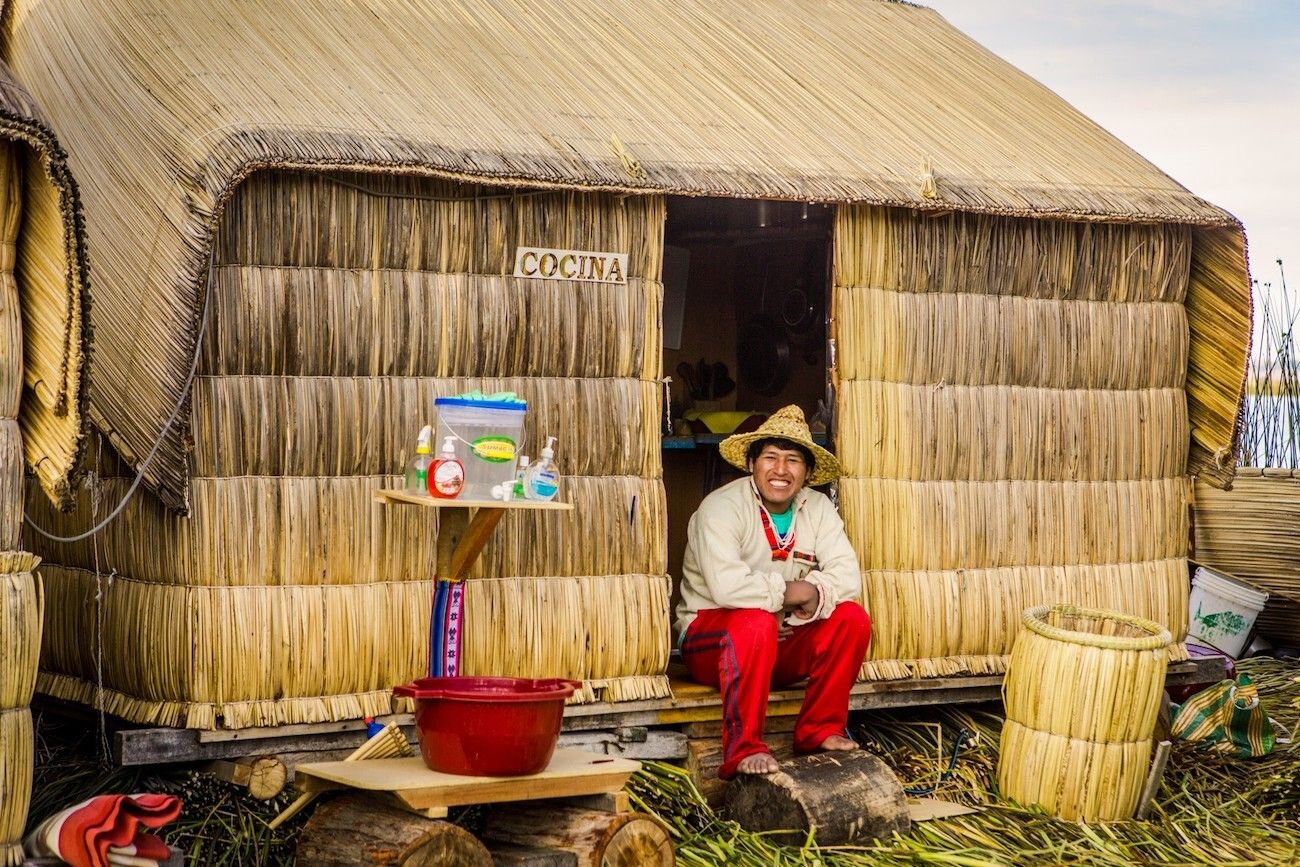 Kitchen on one of the Uros Islands