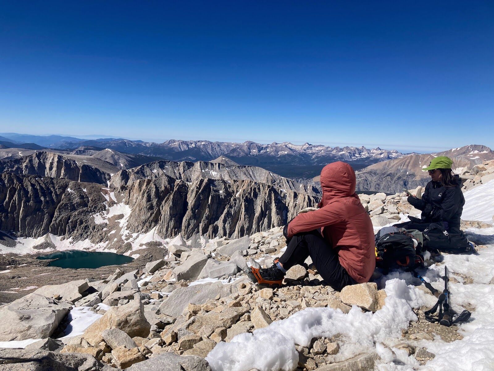 online trail reviews article - suzie near top of ount whitney CA