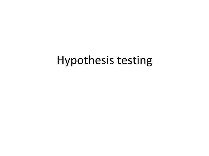 hypothesis testing