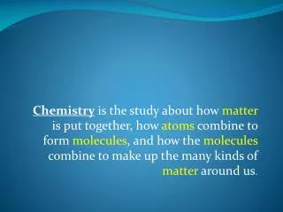 Classification of Matter