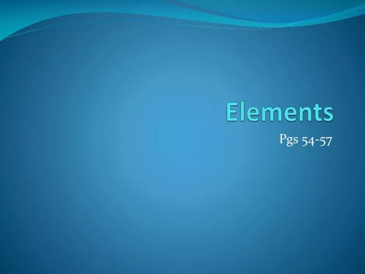 elements