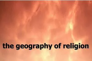 the geography of religion