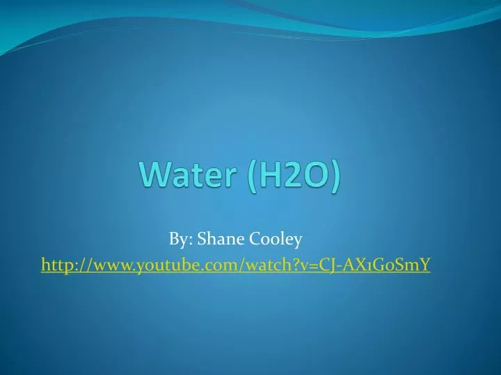 water h2o