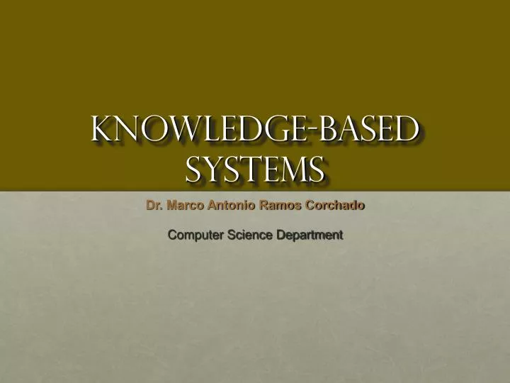 knowledge based systems