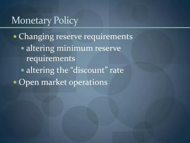 monetary policy