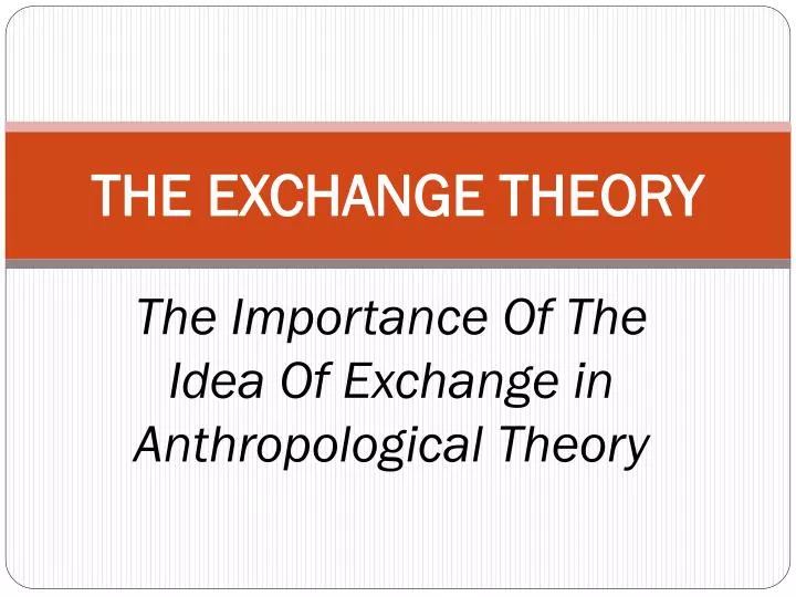 the exchange theory