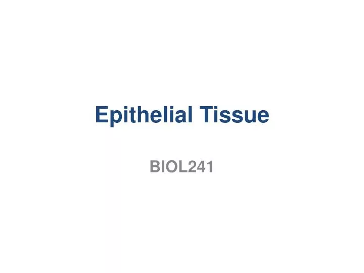 epithelial tissue