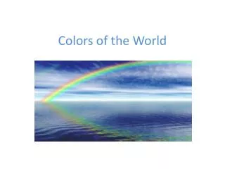 PPT - Barvy sveta: Pod vodou - Colors of the World: Underwater (Olga E ...