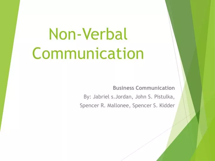 non verbal communication