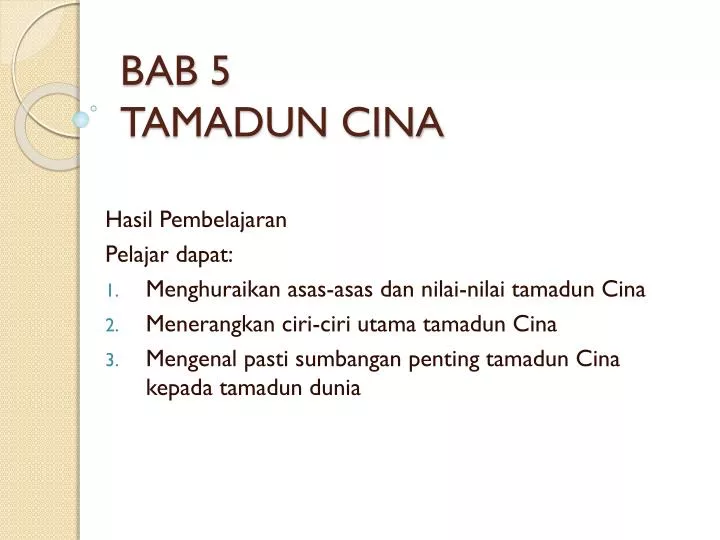 bab 5 tamadun cina