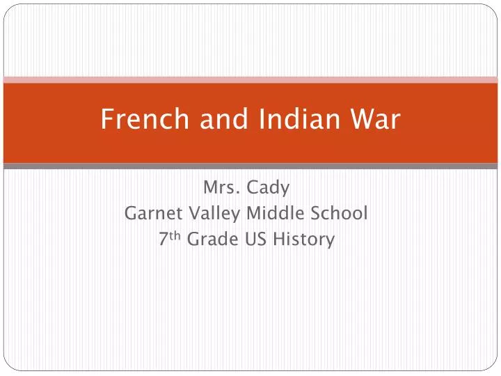 french and indian war