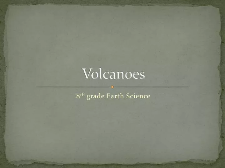 volcanoes