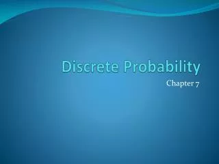 Discrete Probability