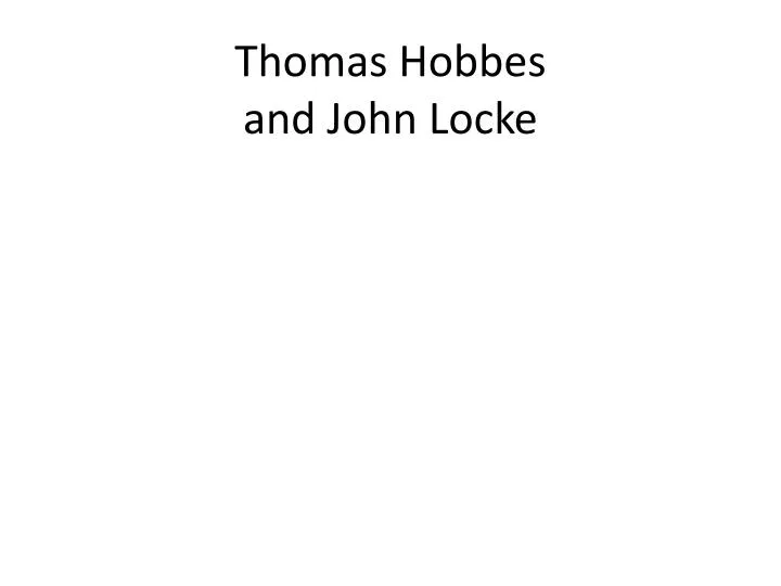 thomas hobbes and john locke