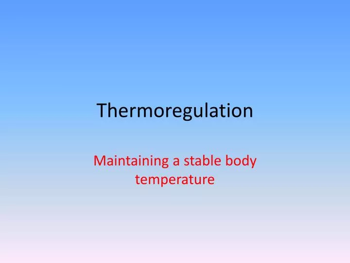 thermoregulation