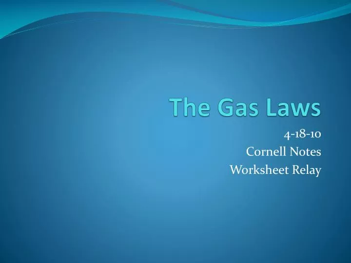 the gas laws