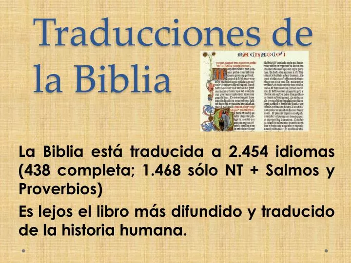 traducciones de la biblia