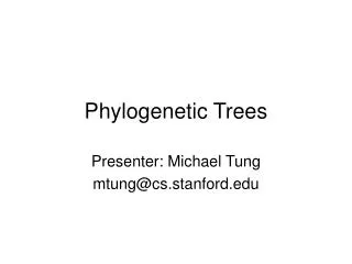 Phylogenetic Trees