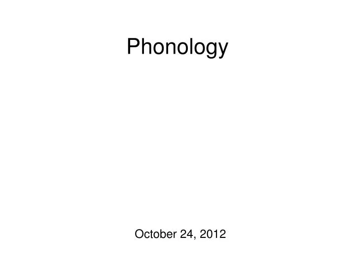 phonology